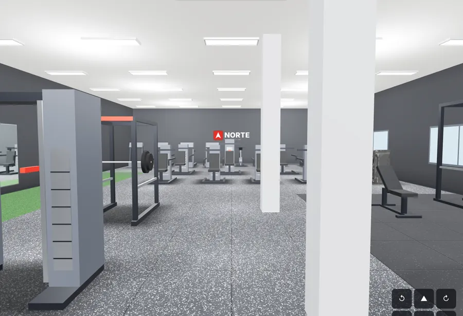 Cuadro del recorrido dentro del gimnasio